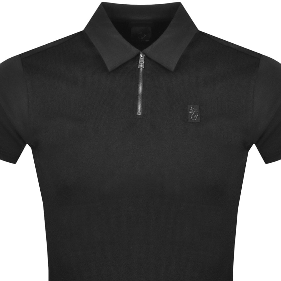 Alternative Image for ProductLuke 1977 Fenston Half Zip Polo T Shirt Black2