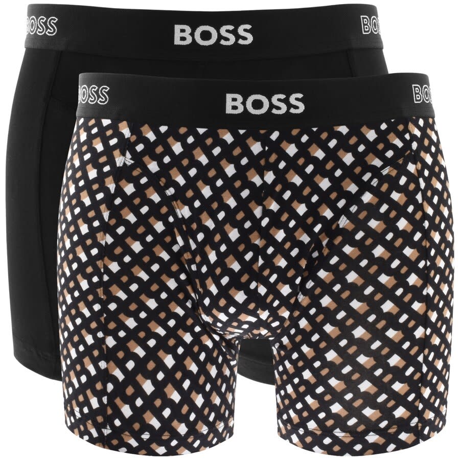 Alternative Image for ProductBOSS Underwear Double Pack Boxer Trunks Black1