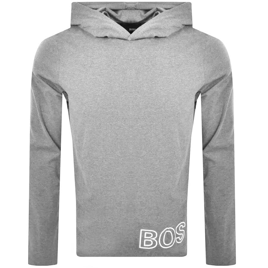 Alternative Image for ProductBOSS Long Sleeved Hooded T Shirt Grey1