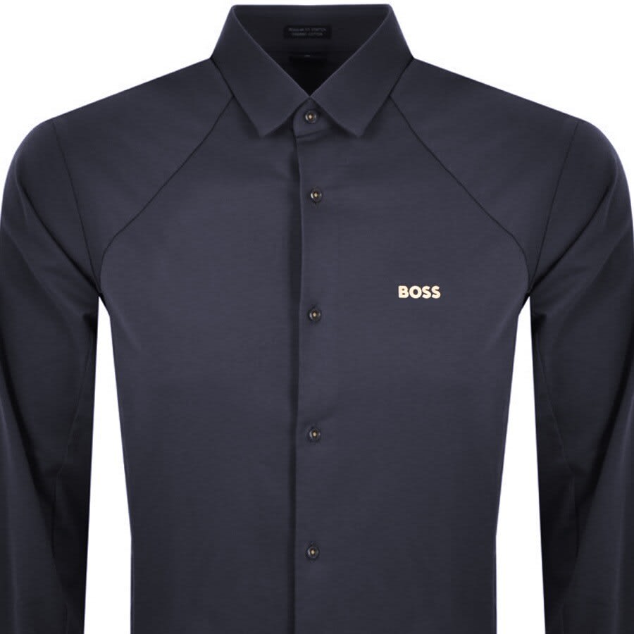 Alternative Image for ProductBOSS Performance Long Sleeved Shirt Navy2