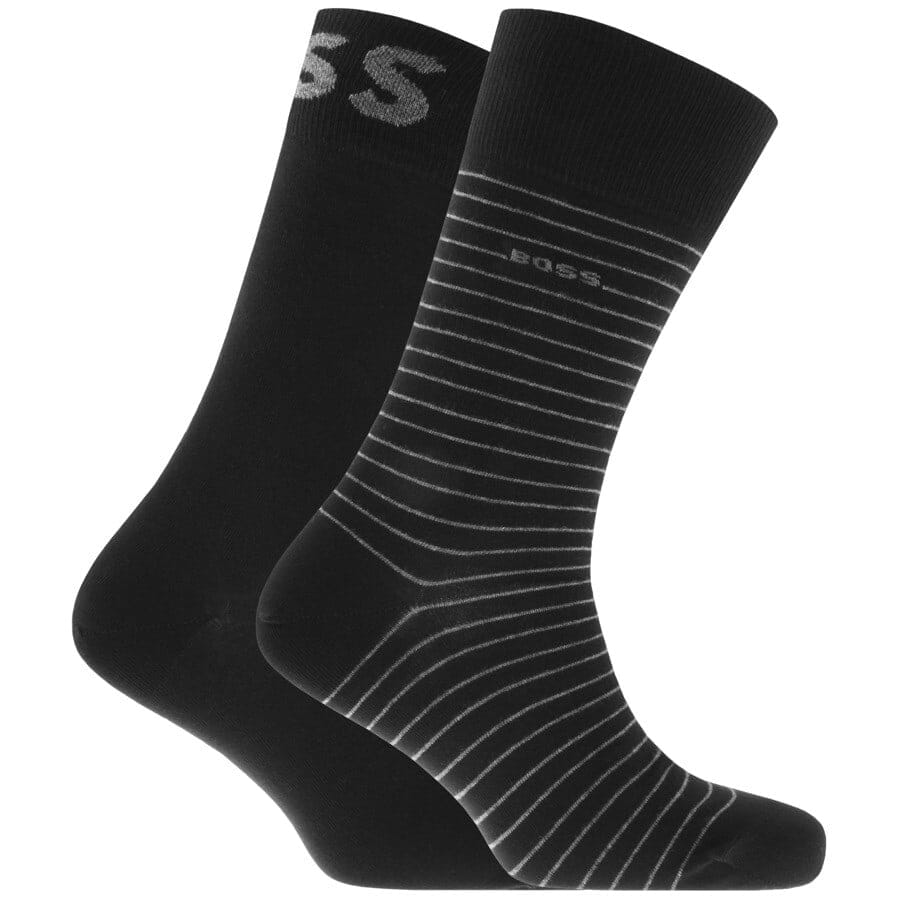 Alternative Image for ProductBOSS Double Pack Socks Black1