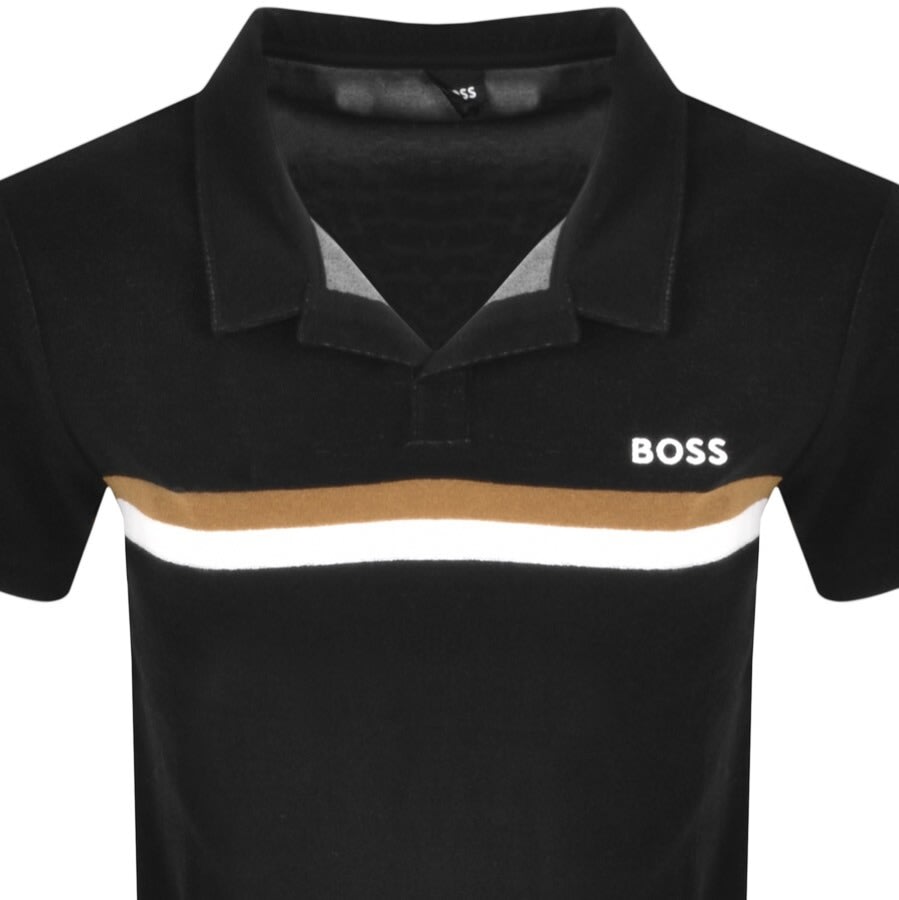 Alternative Image for ProductBOSS Short Sleeve Terry Polo T Shirt Black2