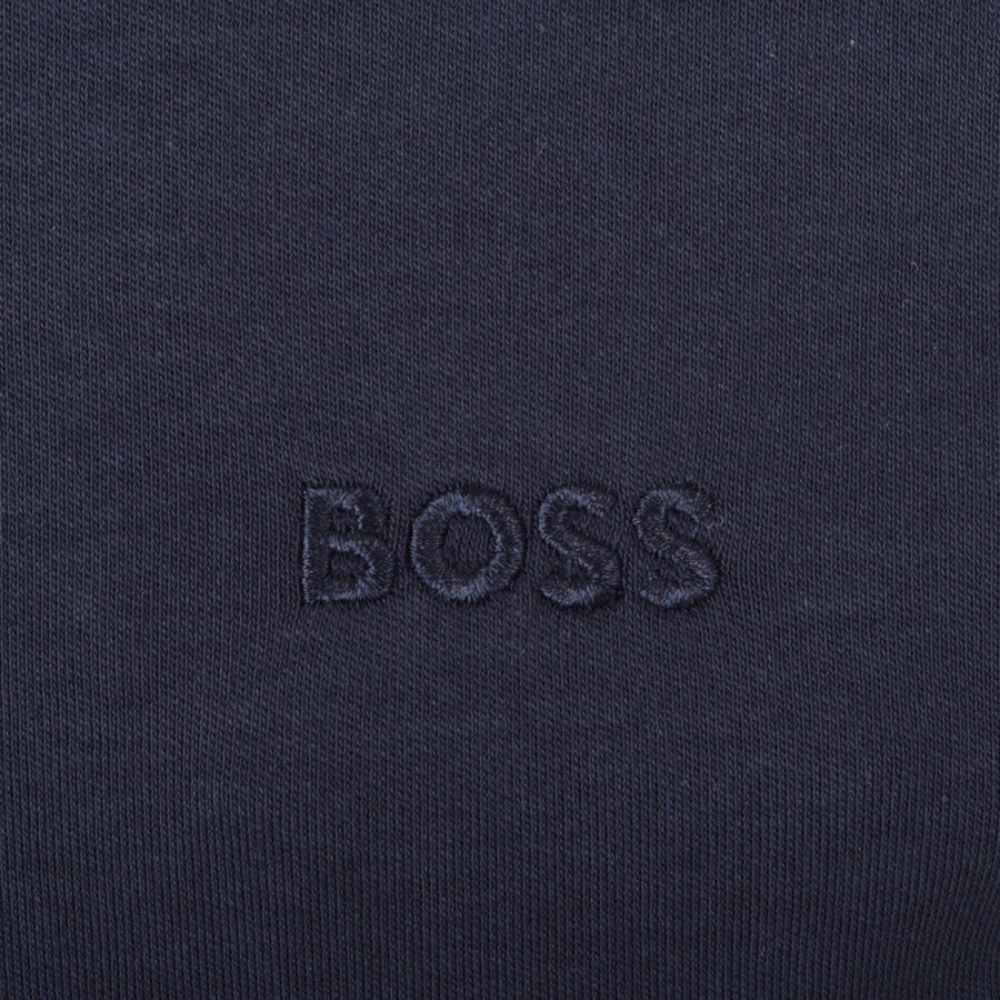 BOSS Pado 30 Long Sleeved Polo T Shirt Navy | Mainline Menswear United ...