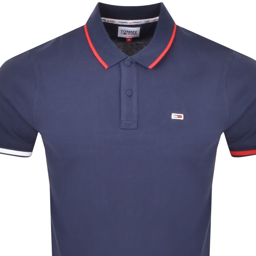 Alternative Image for ProductTommy Jeans Red Flag Polo Shirt Navy2