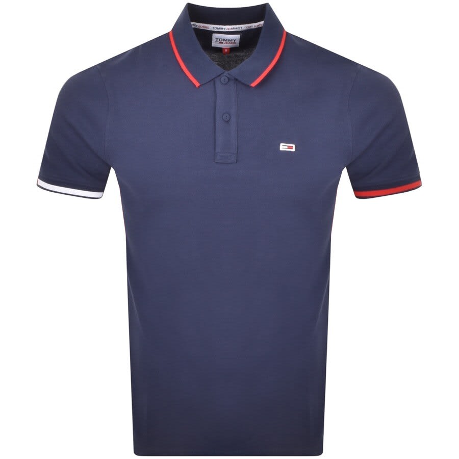 Alternative Image for ProductTommy Jeans Red Flag Polo Shirt Navy1