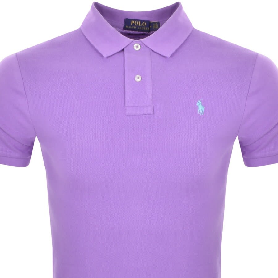 Ralph Lauren Slim Fit Polo T Shirt Purple | Mainline Menswear United States