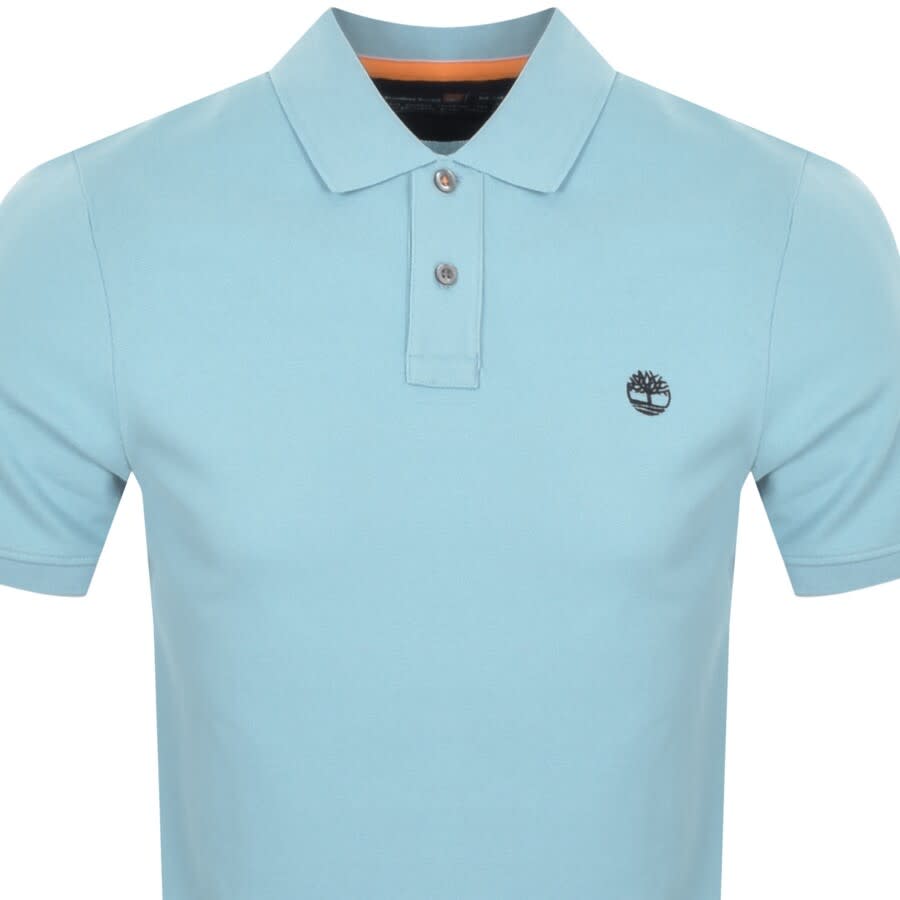 Alternative Image for ProductTimberland Logo Short Sleeved Polo T Shirt Blue2