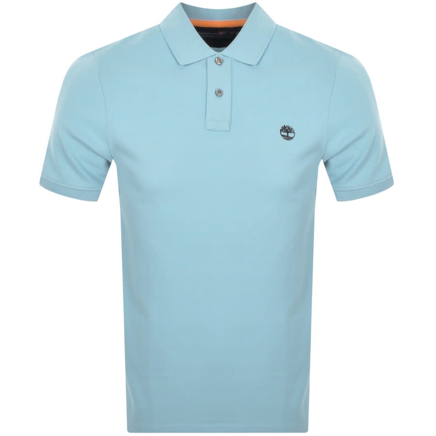Alternative Image for ProductTimberland Logo Short Sleeved Polo T Shirt Blue1