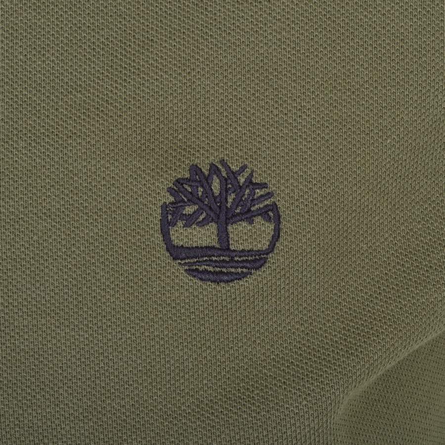 Alternative Image for ProductTimberland Logo Short Sleeved Polo T Shirt Khaki3