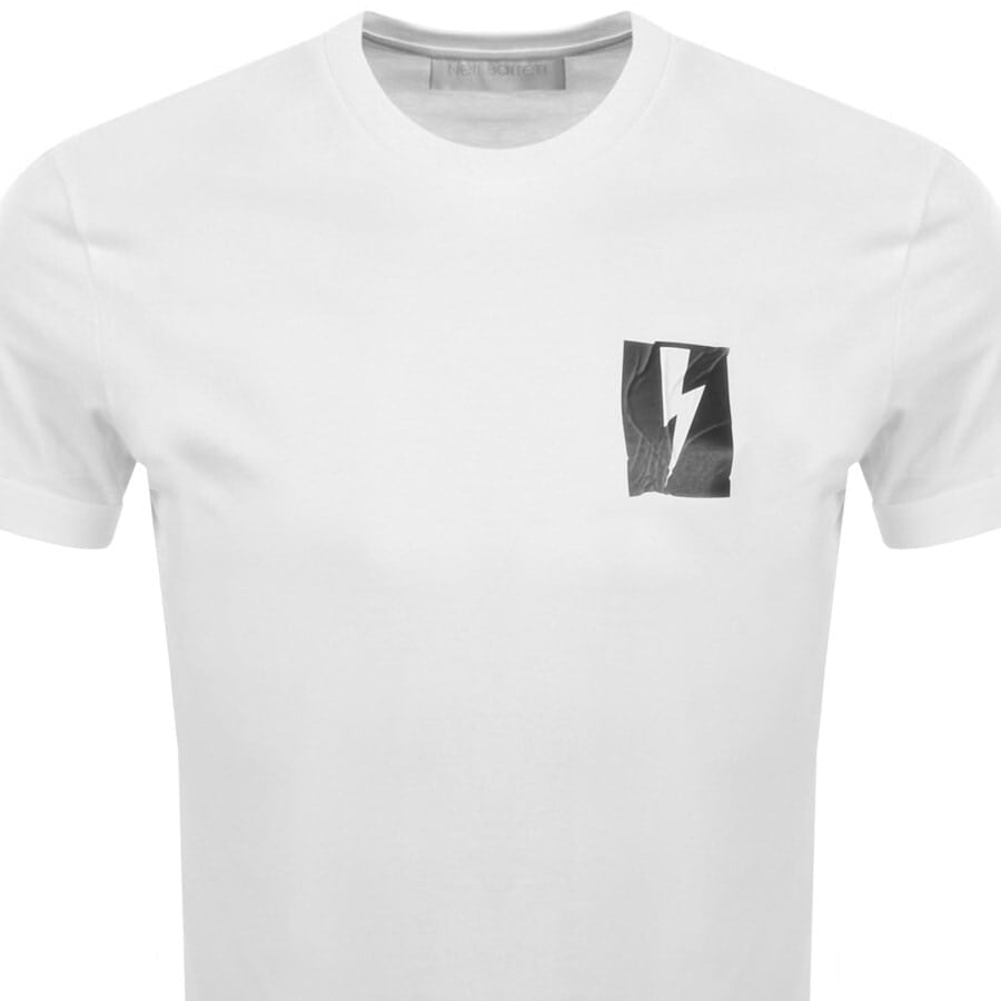 Alternative Image for ProductNeil Barrett Flag Bolt T Shirt White2