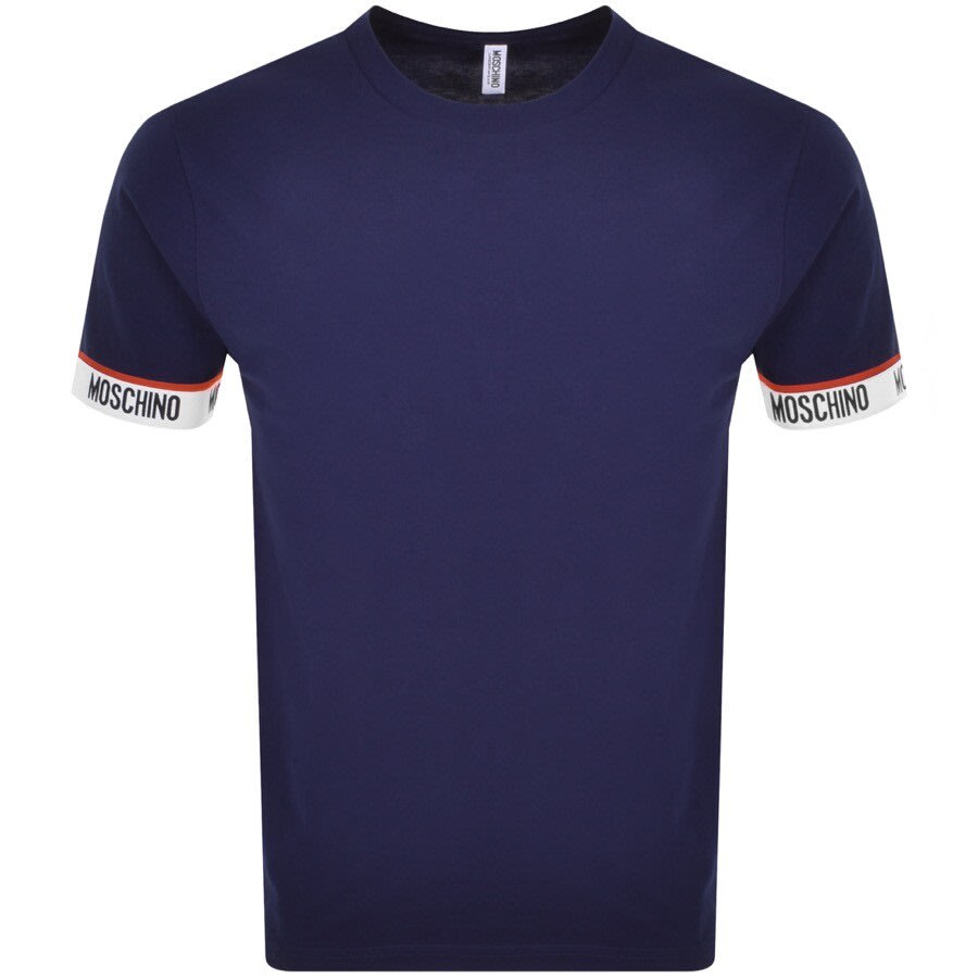 Alternative Image for ProductMoschino Short Sleeve Tape T Shirt Navy1