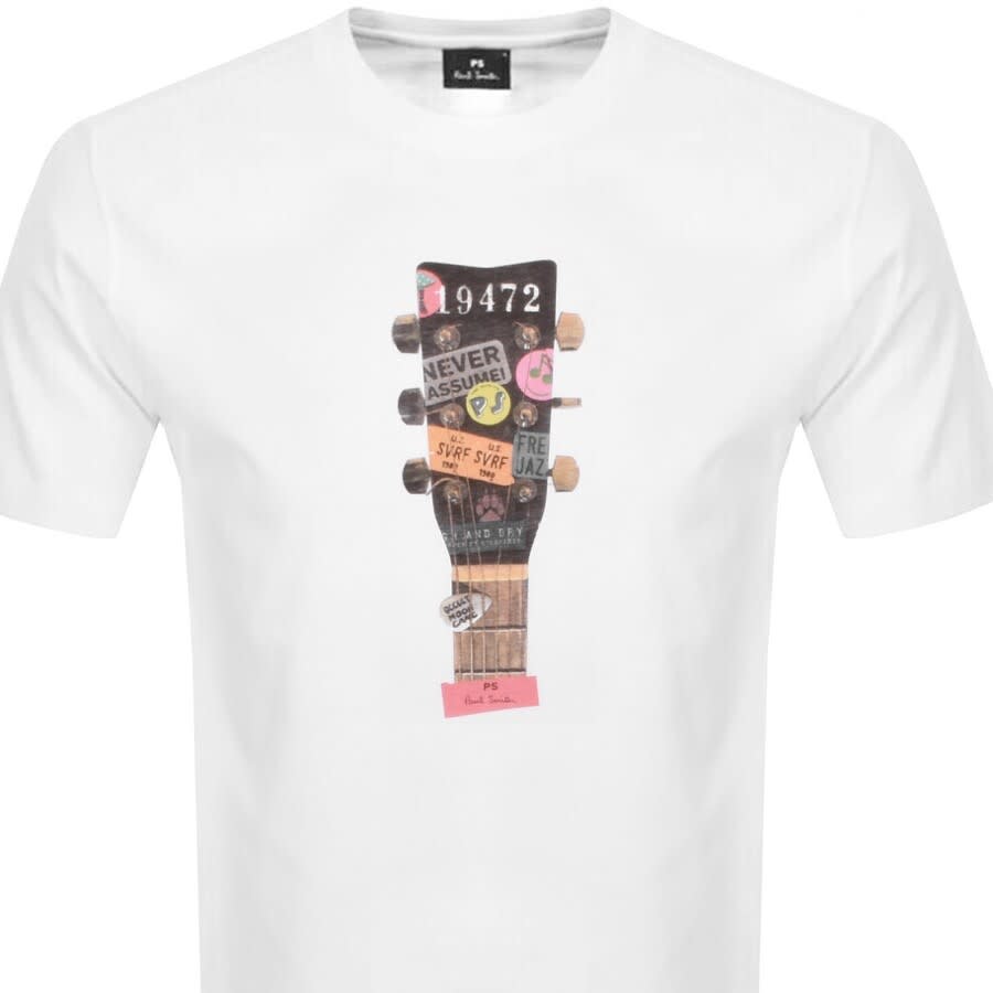 Alternative Image for ProductPS By Paul Smith Headstock T Shirt White2