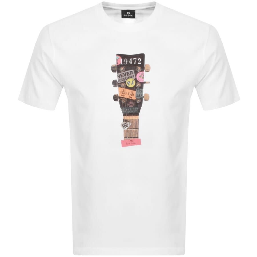 Alternative Image for ProductPS By Paul Smith Headstock T Shirt White1