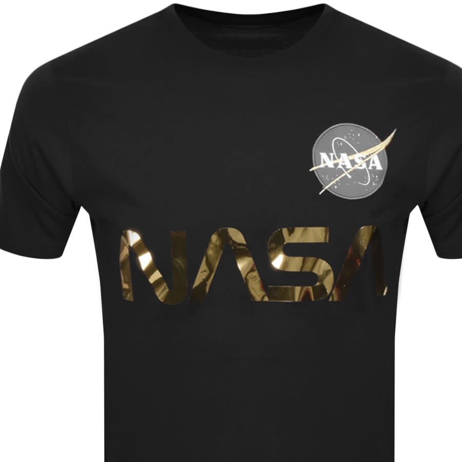 Alternative Image for ProductAlpha Industries Nasa Reflective T Shirt Black2
