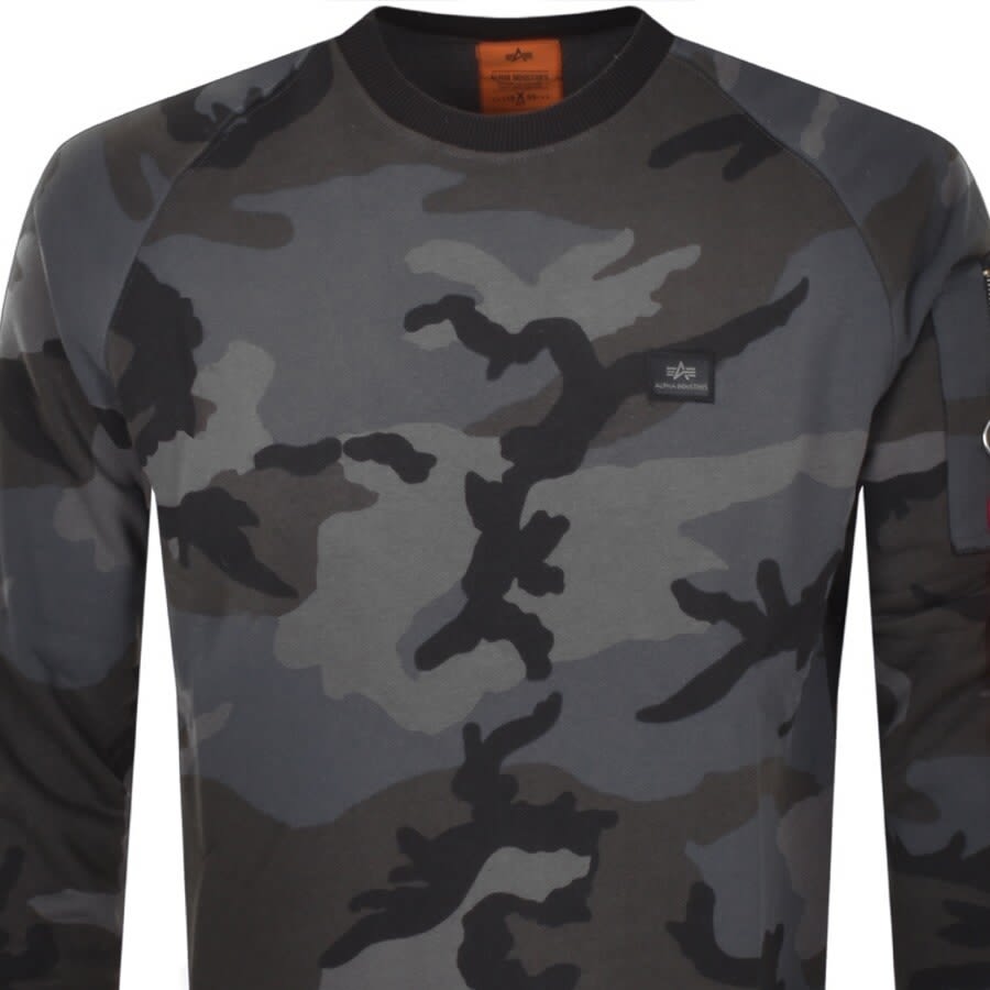 Alternative Image for ProductAlpha Industries X Fit Sweatshirt Khaki2