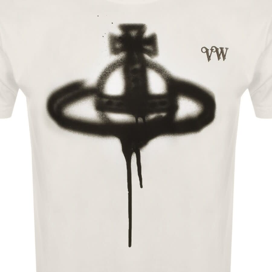 Alternative Image for ProductVivienne Westwood Spray Orb Logo T Shirt White3