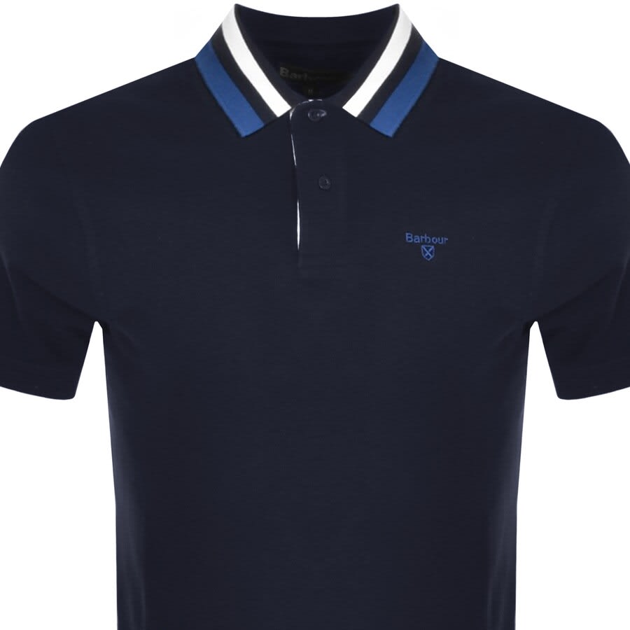 Alternative Image for ProductBarbour Tipped Pique Polo T Shirt Navy2