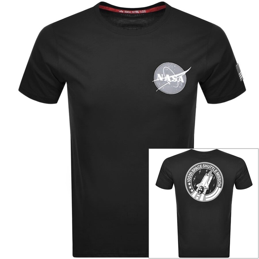 Alternative Image for ProductAlpha Industries Space Shuttle Logo T Shirt Black1