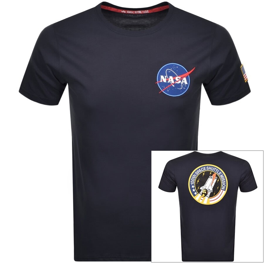 Alternative Image for ProductAlpha Industries Space Shuttle Logo T Shirt Navy1