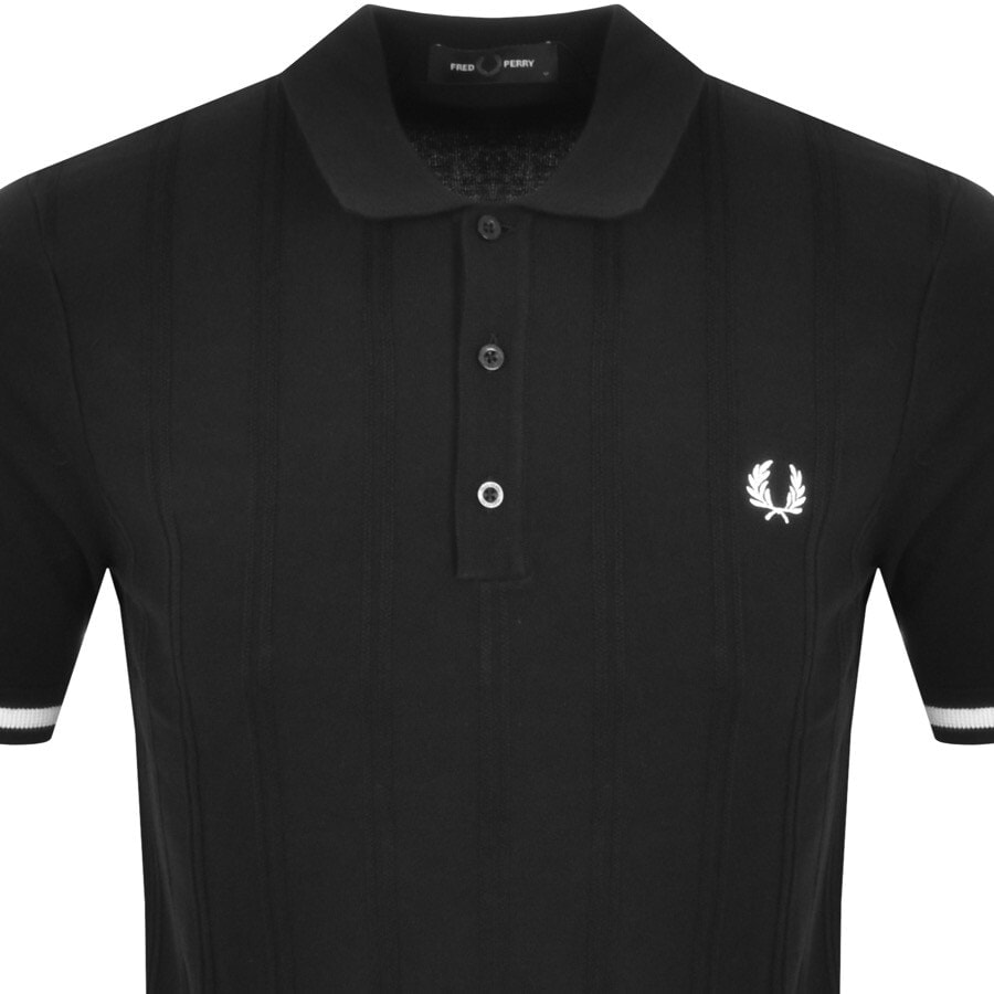 Alternative Image for ProductFred Perry Knitted Polo T Shirt Black2