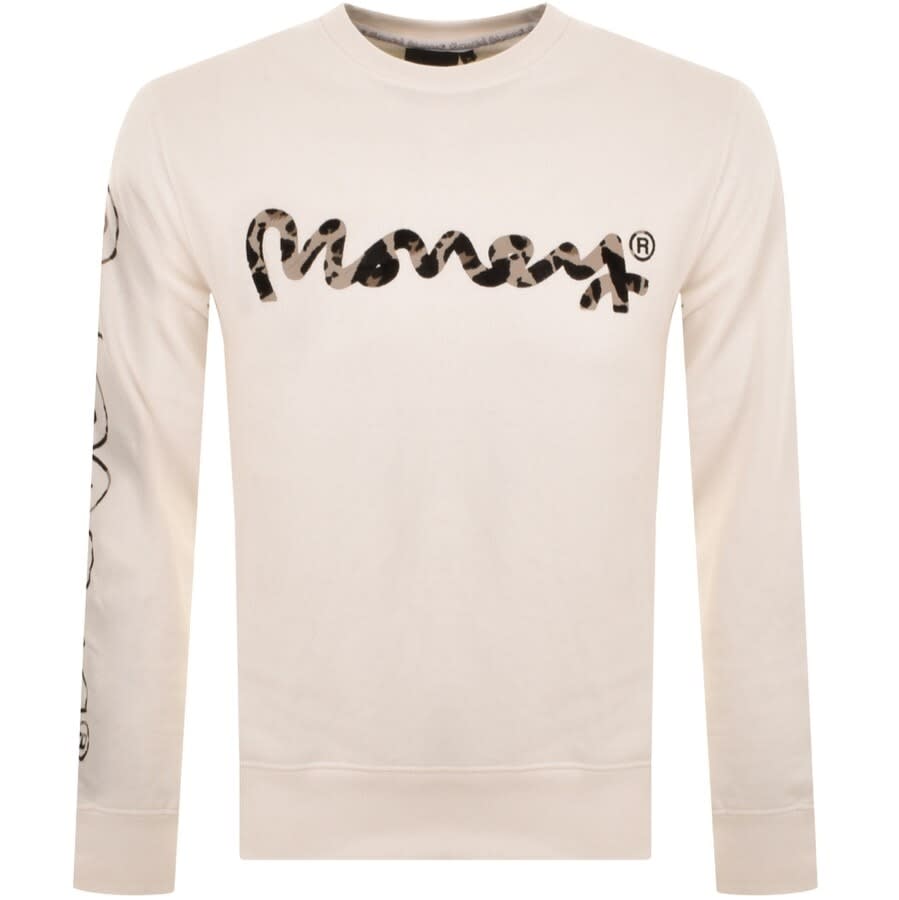 Alternative Image for ProductMoney Sig Line Cheetah Sweatshirt White1