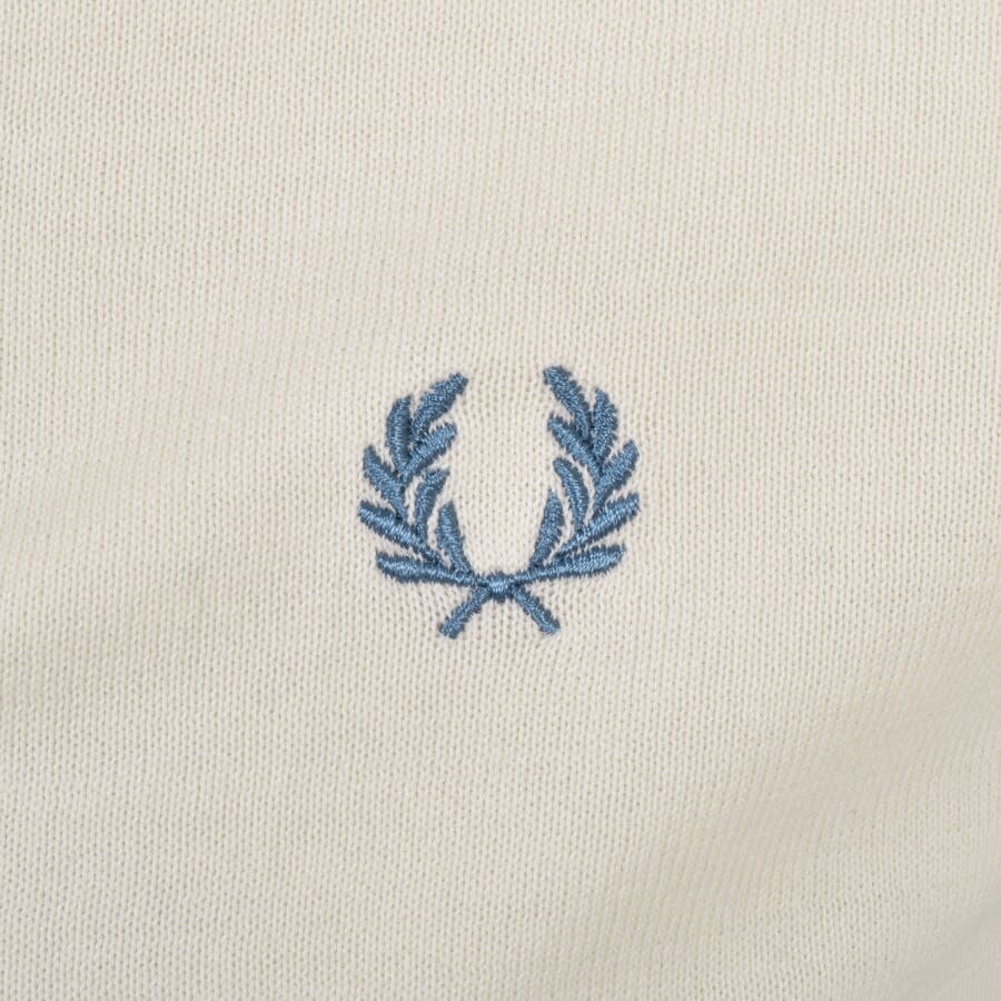 Alternative Image for ProductFred Perry Half Zip Textured Knit Jumper Cream3
