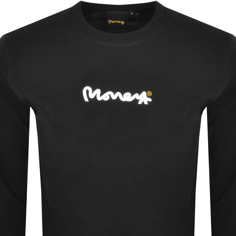 Alternative Image for ProductMoney Long Sleeve Logo T Shirt Black2