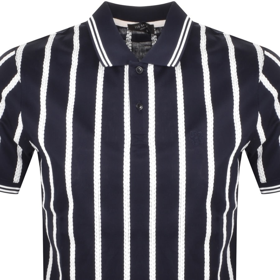 Alternative Image for ProductTed Baker Striped Polo T Shirt Navy2