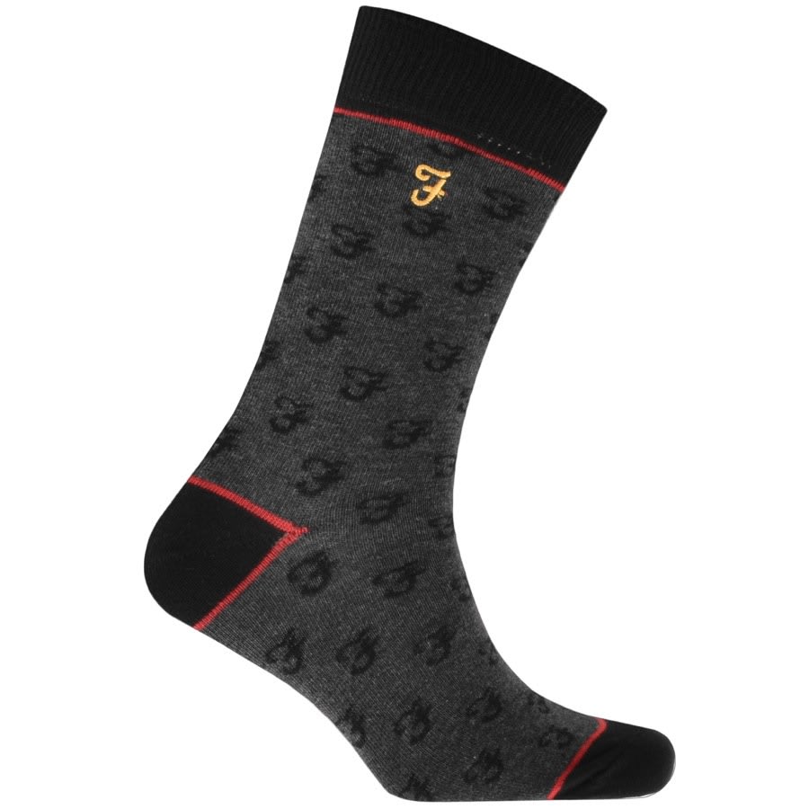 Alternative Image for ProductFarah Vintage Fonda 5 Pack Socks Black3