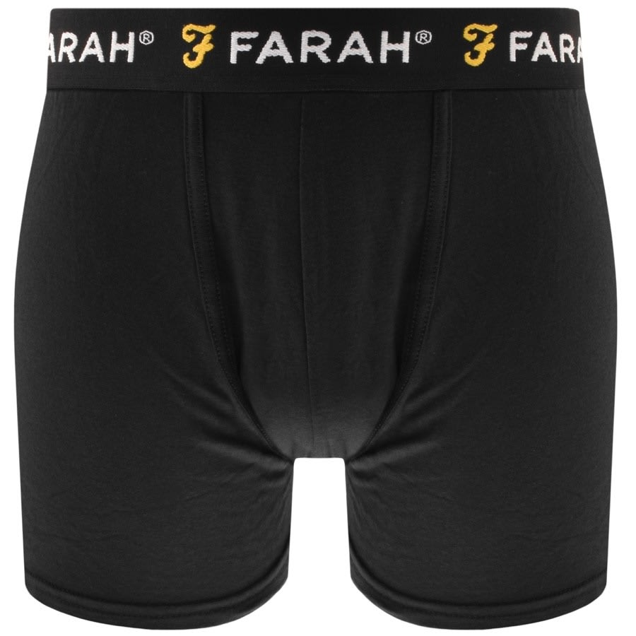 Alternative Image for ProductFarah Vintage Valli 3 Pack Boxer Shorts Black3