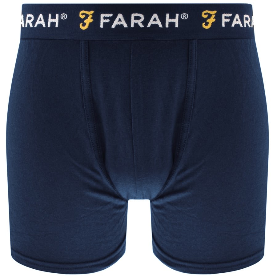 Alternative Image for ProductFarah Vintage Pickett 3 Pack Boxer Shorts Navy2