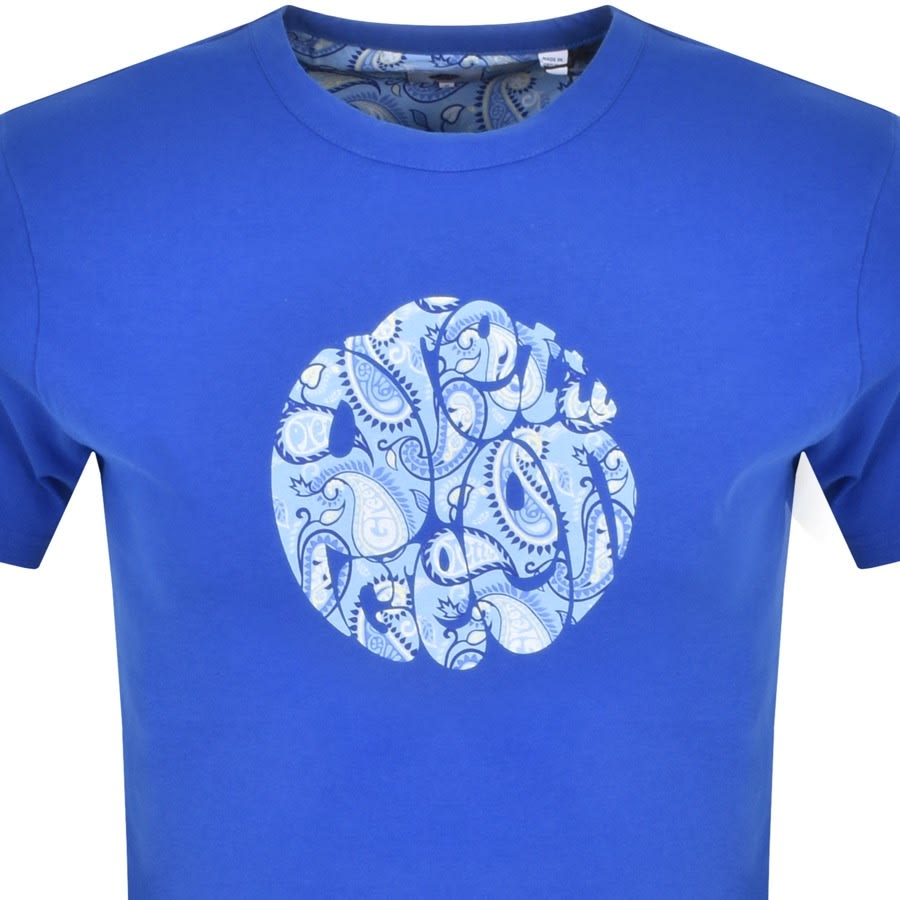 Alternative Image for ProductPretty Green Blake Paisley Logo T Shirt Blue2