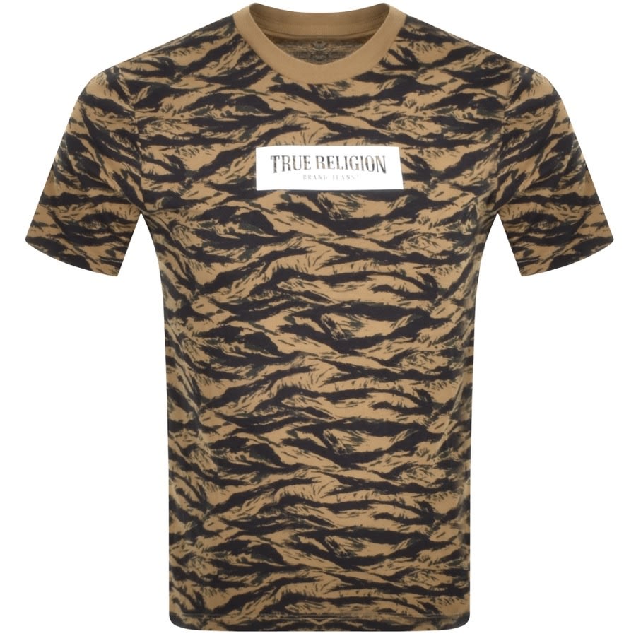 Alternative Image for ProductTrue Religion Tiger Camo T Shirt Brown1