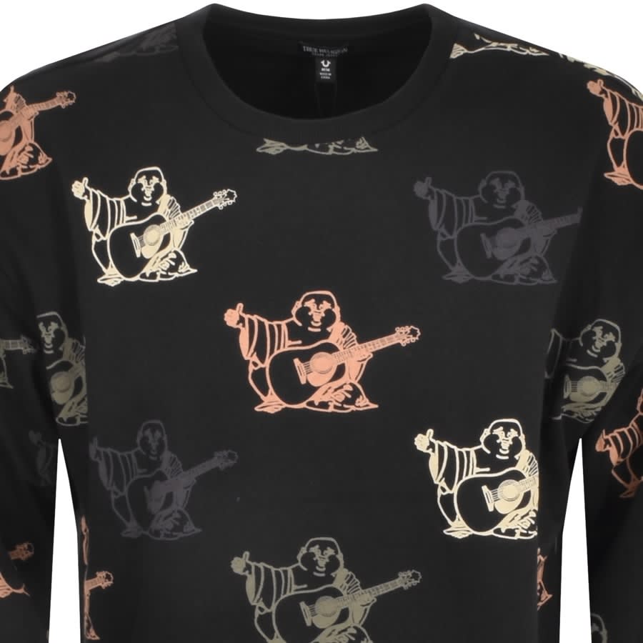 Alternative Image for ProductTrue Religion Buddha Print Sweatshirt Black2