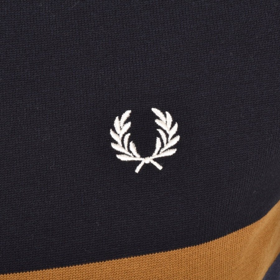 Alternative Image for ProductFred Perry Funnel Neck Knitted T Shirt Navy3