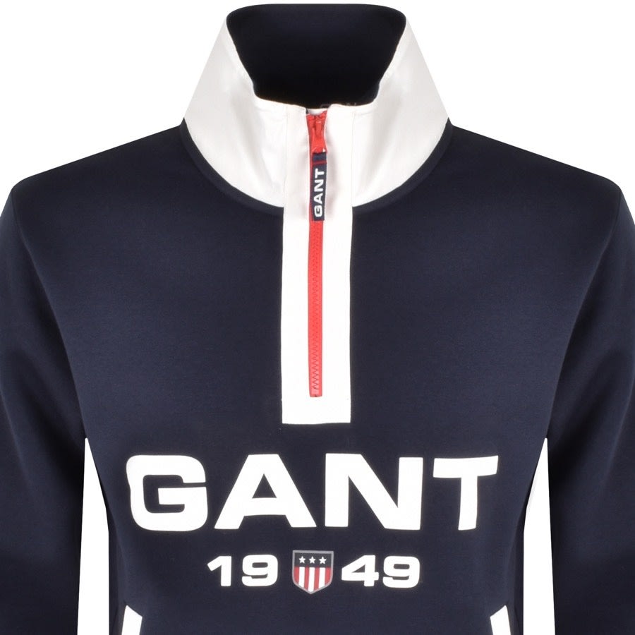Alternative Image for ProductGant Half Zip Sweatshirt Navy2