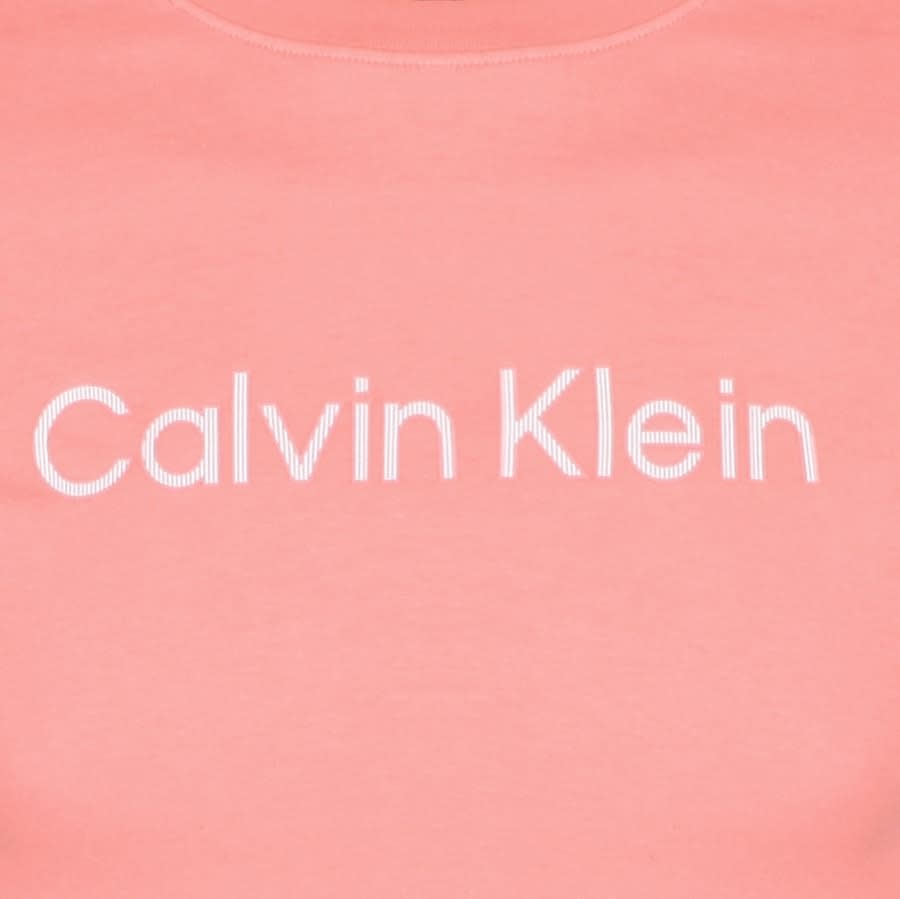 Alternative Image for ProductCalvin Klein Raised Striped Logo T Shirt Pink3