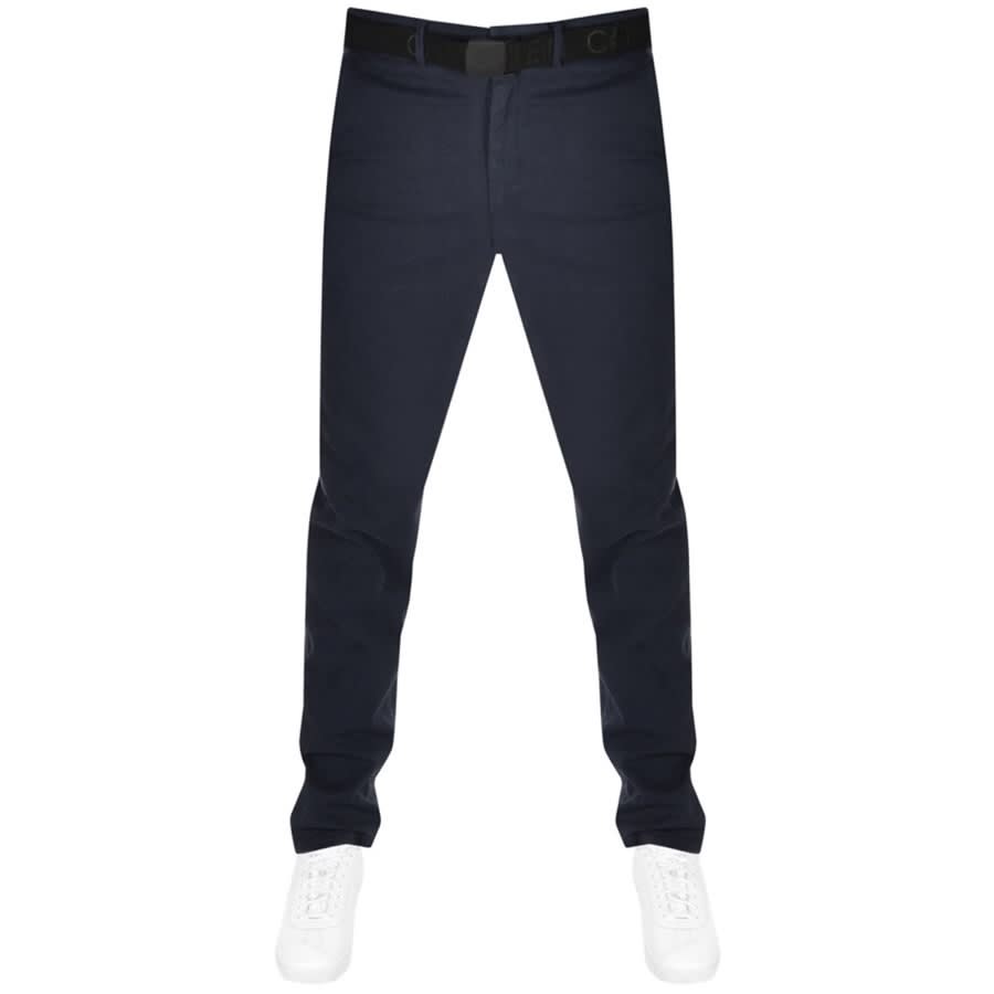Calvin Klein Slim Fit Chino Trousers Navy | Mainline Menswear Denmark