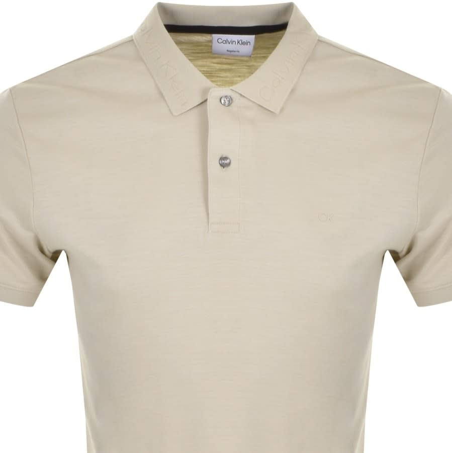 Alternative Image for ProductCalvin Klein Short Sleeve Polo T Shirt Beige2