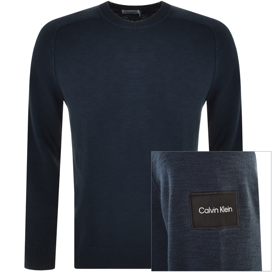 Alternative Image for ProductCalvin Klein Slub Texture Knit Jumper Navy1