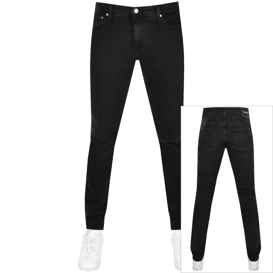 Calvin Klein Jeans Slim Authentic Jeans Black | Mainline Menswear