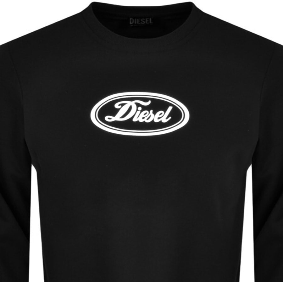 Alternative Image for ProductDiesel Girk Logo Sweatshirt Black2