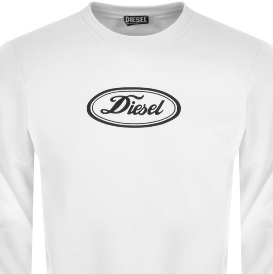 Alternative Image for ProductDiesel Girk Logo Sweatshirt White2