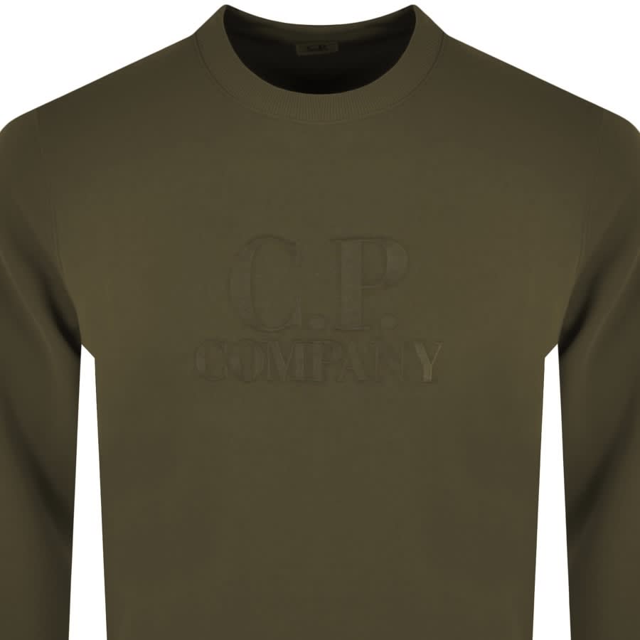 Alternative Image for ProductCP Company Logo Crew Neck Sweatshirt Khaki2