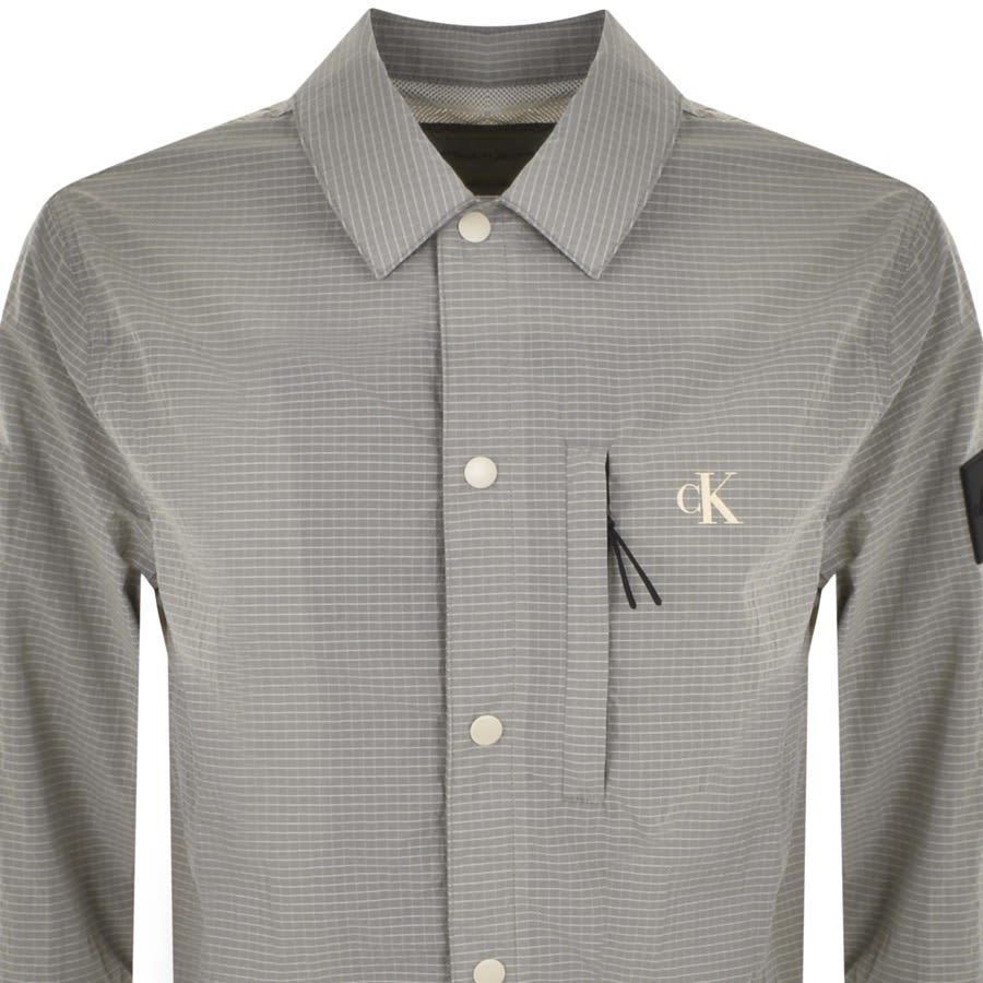 Alternative Image for ProductCalvin Klein Jeans Long Sleeve Overshirt Grey2