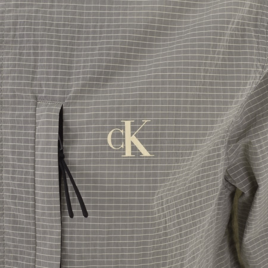 Alternative Image for ProductCalvin Klein Jeans Long Sleeve Overshirt Grey3