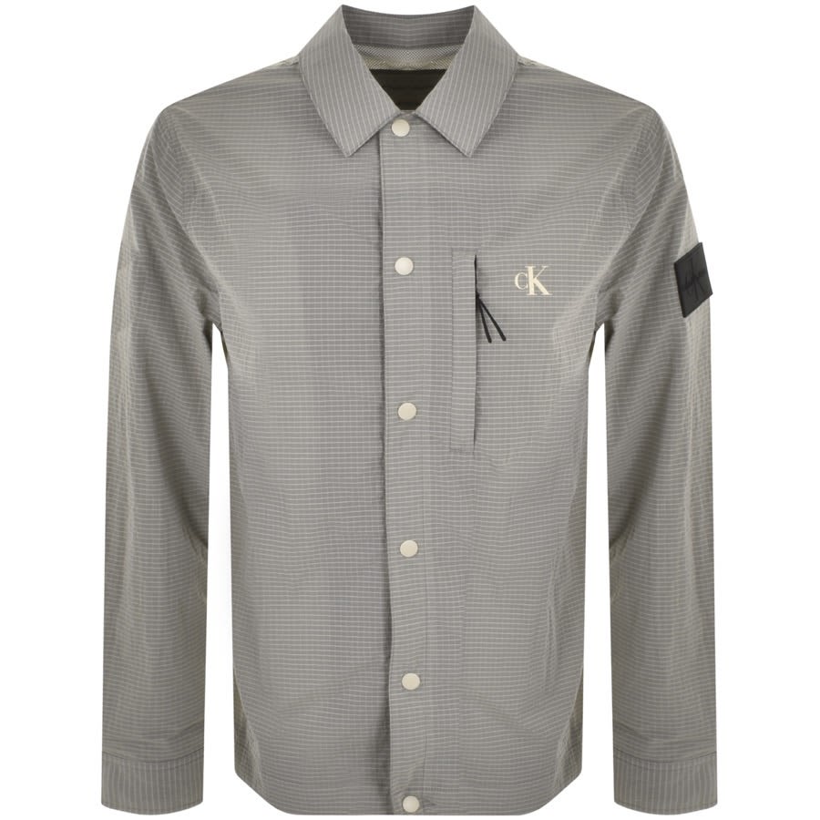 Alternative Image for ProductCalvin Klein Jeans Long Sleeve Overshirt Grey1