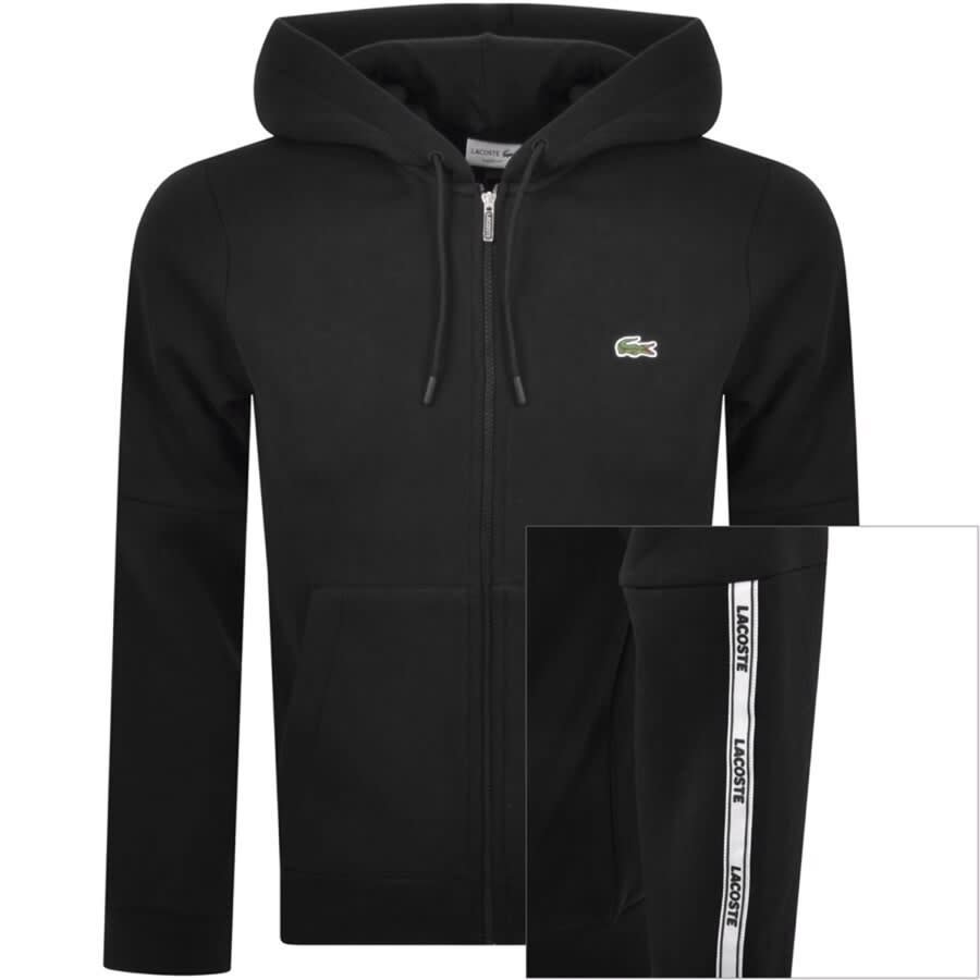 lacoste hoodie mens black