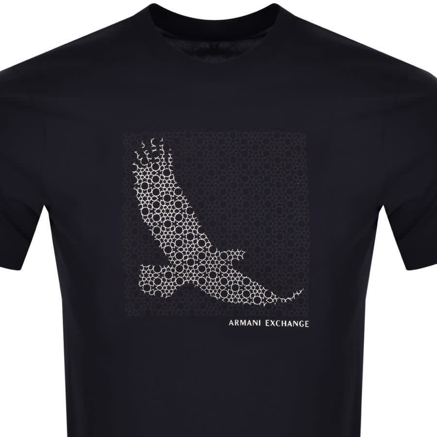 Alternative Image for ProductArmani Exchange Crew Neck Logo T Shirt Navy2