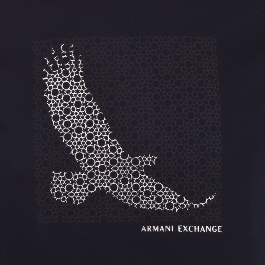 Alternative Image for ProductArmani Exchange Crew Neck Logo T Shirt Navy3